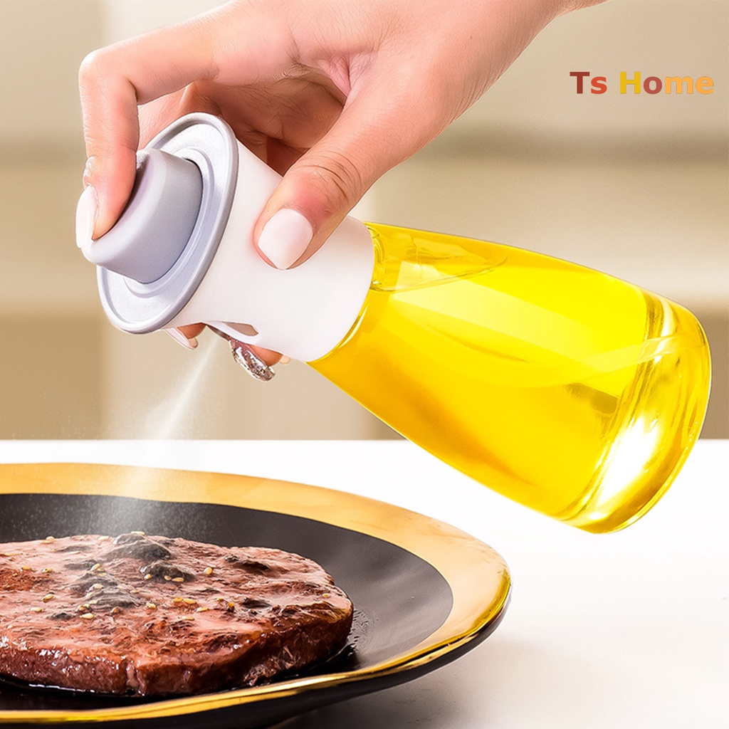 Bình Thủy Tinh Trong Suốt Đựng Dầu 180ml Chống Rò Rỉ Cho Nấu Ăn