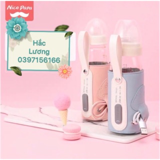 [Tặng kèm hộp chia sữa]  Hâm sữa USB cầm tay Nice Papa hàng sẵn
