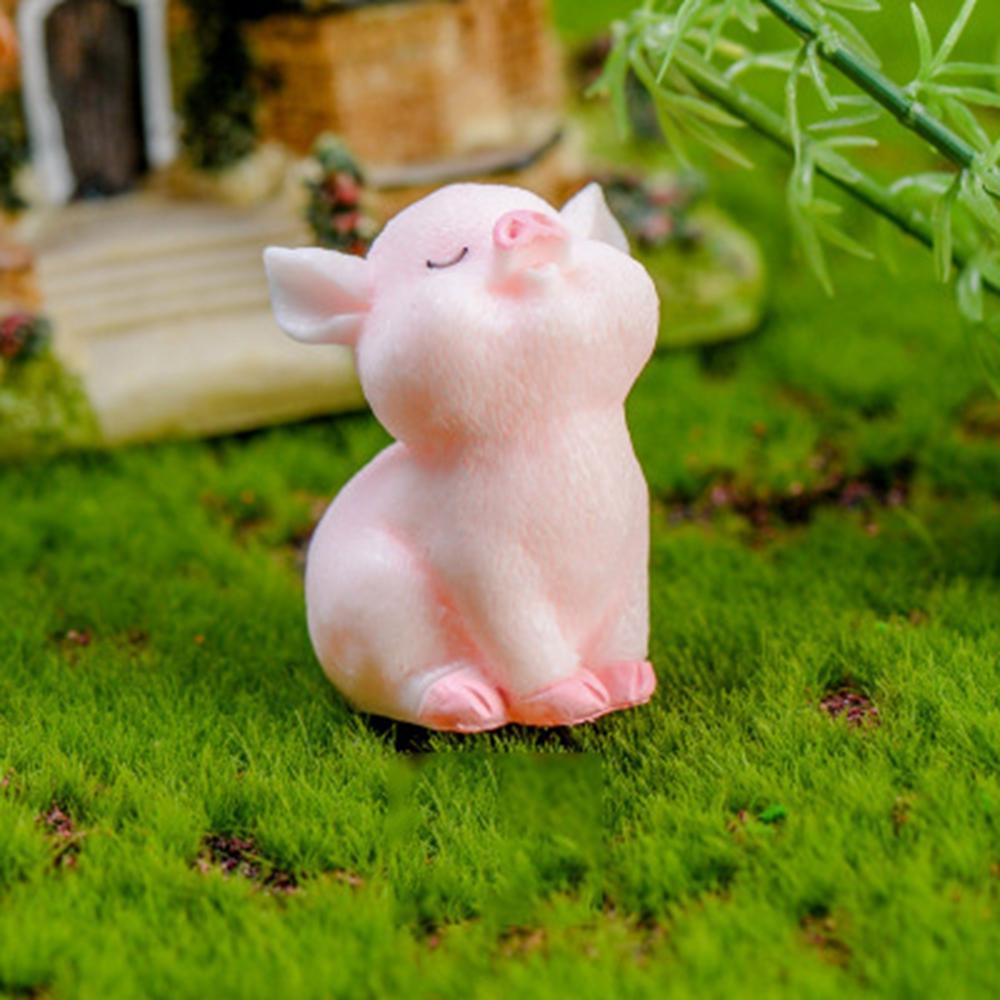 Aaron1 Đồ trang trí Chú Heo Hồng Hoạt Hình Mini Trang Trí Cho Nhà Búp Bê