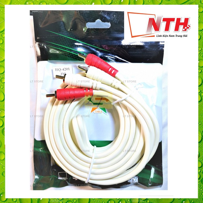 Dây loa 2 đầu bông sen ra 2 đầu bông sen 3m
