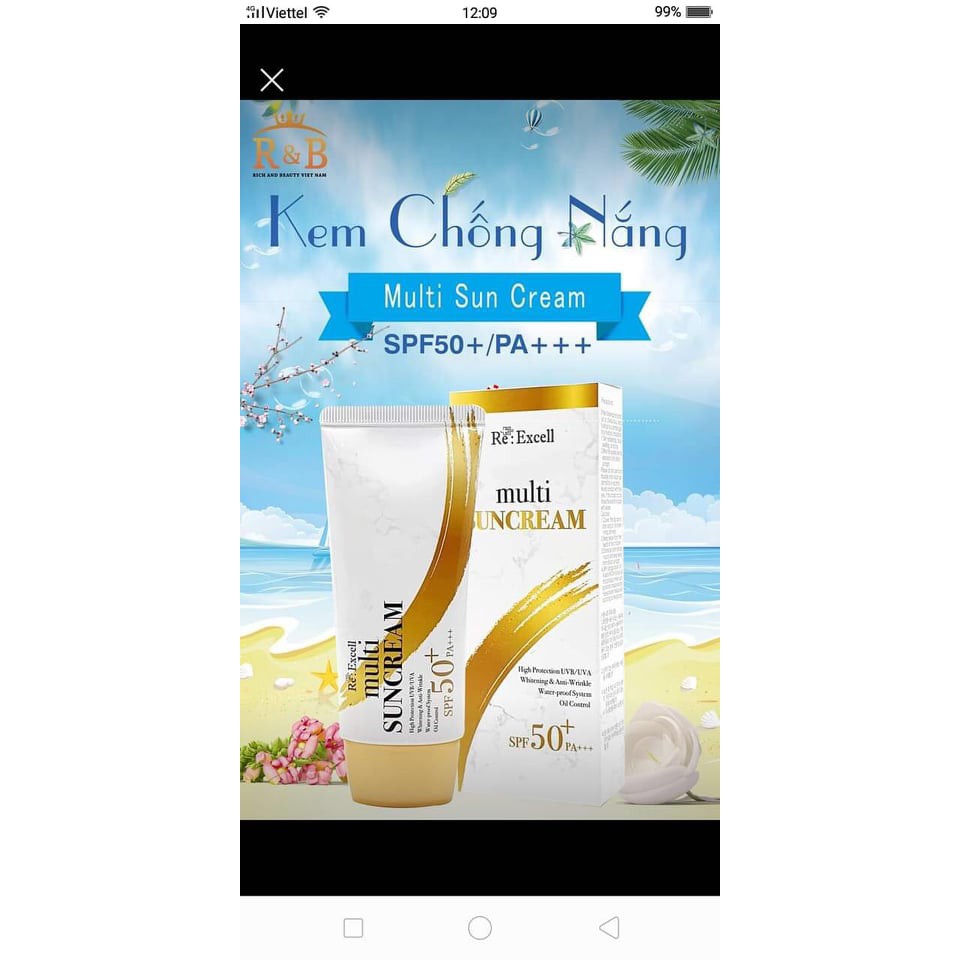 Kem Chống Nắng,lên tone,không gây nhờn rít,spf50+,HÀN QUÔC