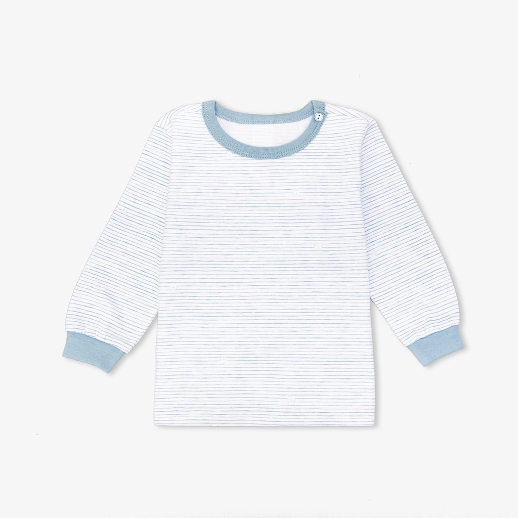 Áo Sơ Sinh Nút Vai Tay Dài MIOMIO, Họa Tiết Thỏ, Sọc, Mèo Mây Cho Bé Trai Bé Gái , Vải Cotton