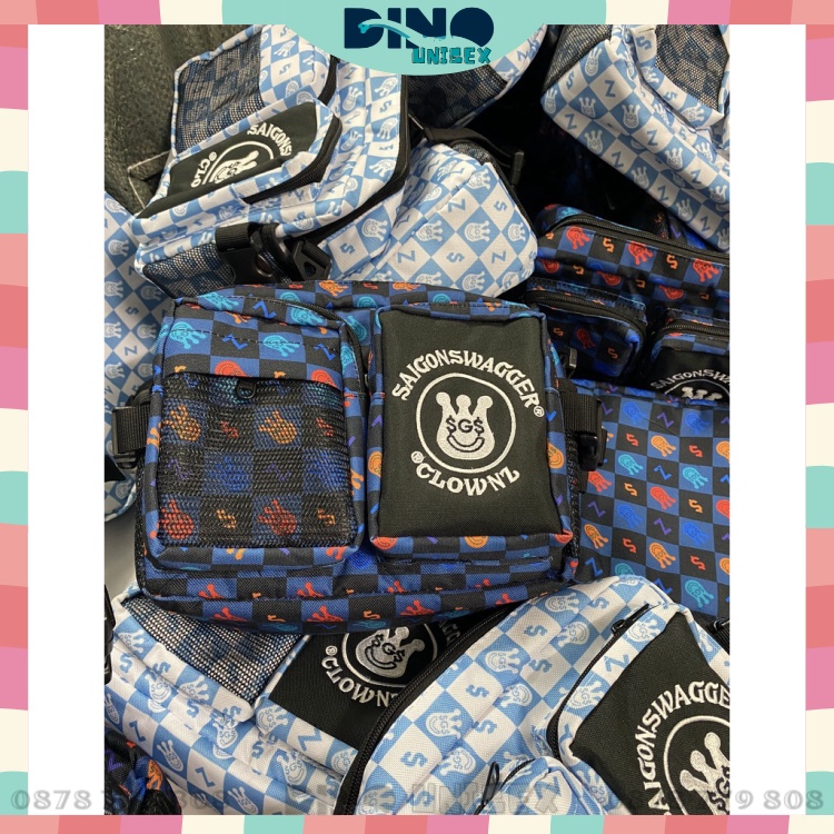 Túi Đeo Chéo Thời Trang Clownz x SGS | Họa Tiết Caro Unisex Freestyle