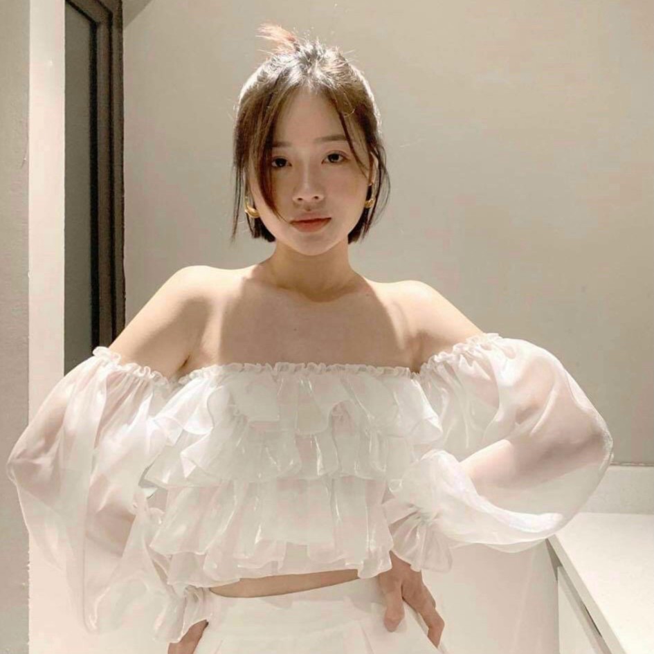 Áo organza bèo tầng (JKAY TOP)