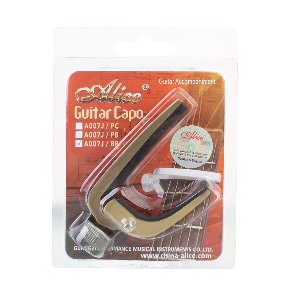 Capo Đàn Guitar Alice A007J - kẹp tăng tông guitar làm bằng hợp kim cho guitar acoustic, classic