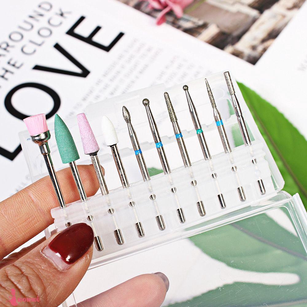 Bộ dụng cụ đầu khoan mài đánh bóng tiện dụng làm móng