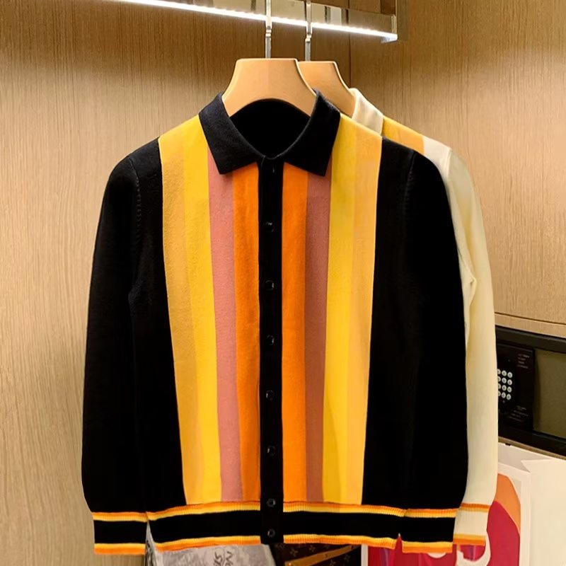 Áo Khoác Cardigan Dệt Kim Đính Đá Nhiều Màu Sắc Phong Cách Âu Mỹ Thời Trang Mùa Thu Cho Nam