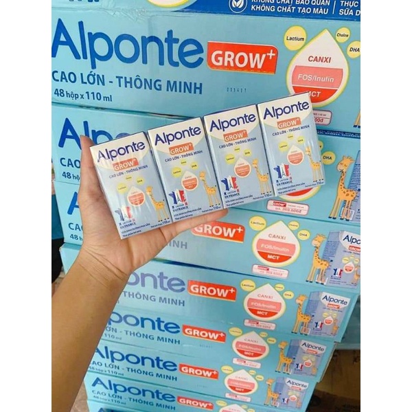 Thùng Sữa bột pha sẵn Alponte giúp bé cao lớn, thông minh 48*110ml