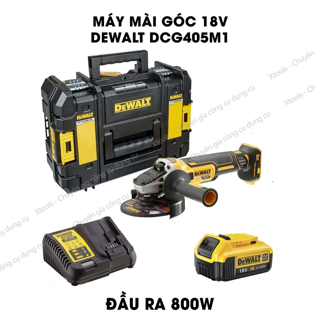 Máy mài góc cầm tay dùng pin 18V DeWALT 800W máy cắt kim loại đa năng động cơ không chổi than bảo hành chính hãng 3 năm
