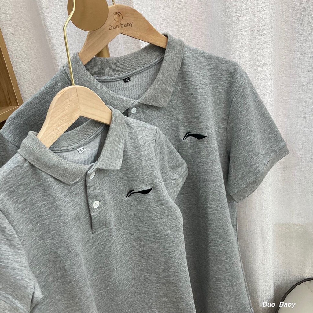 Áo polo Li-ning, logo thêu, hàng cotton, full tag mác túi zip M49