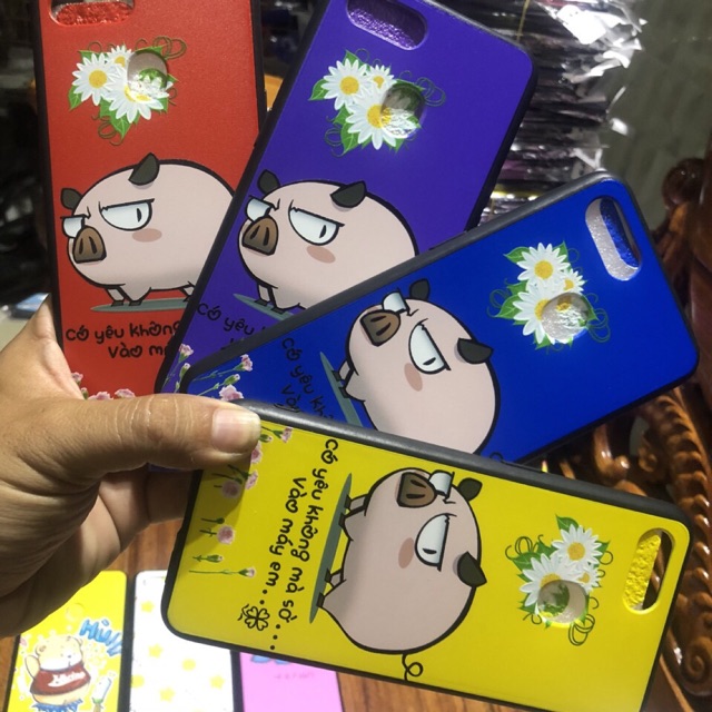 Ốp lưng Oppo A3s hình heo