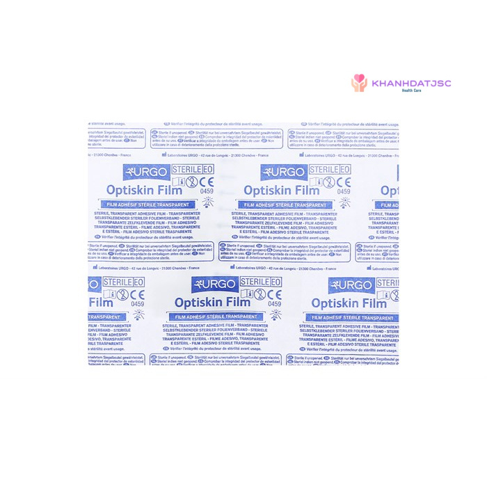Băng y tế vô trùng trong suốt, không thấm nước Urgo Optiskin Film 73 x 80mm