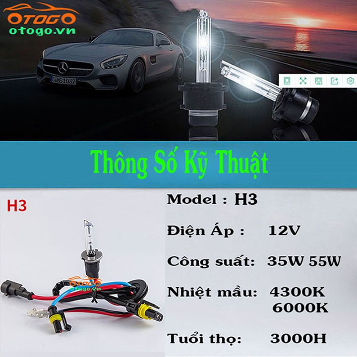 Bóng Đèn Xenon Ô Tô Chân H3 Siêu Sáng