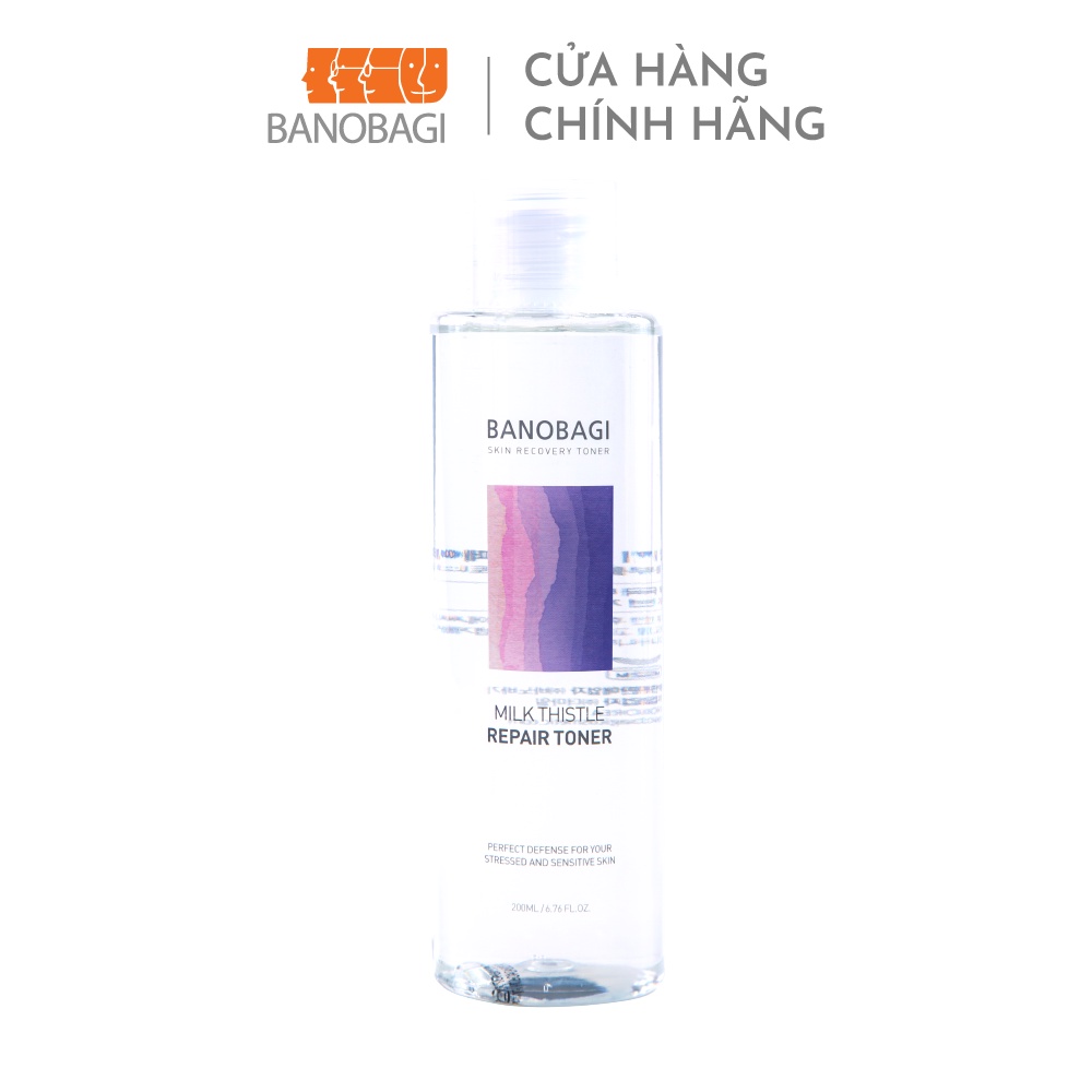 Nước Hoa Hồng cho da nhạy cảm BANOBAGI Milk Thistle Repair Toner 200ml