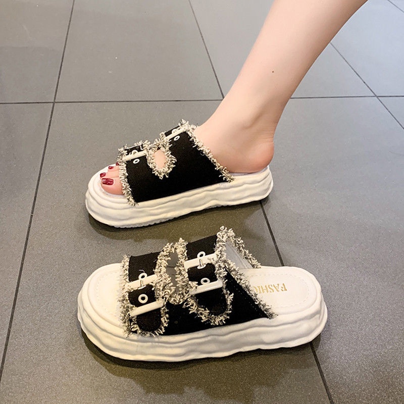 Dép Sandal Đế Dày Phong Cách Hàn Quốc Thời Trang Mới