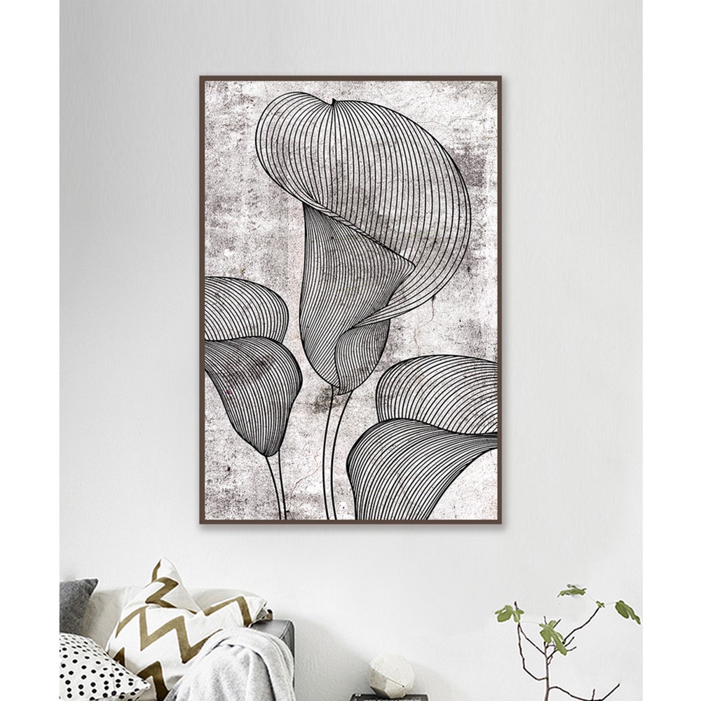 In hình ép gỗ Laminate TRANH HOA LÁ - Mẫu 4 (1 HCN 40x60, 50x75, 60x90). In ảnh theo yêu cầu