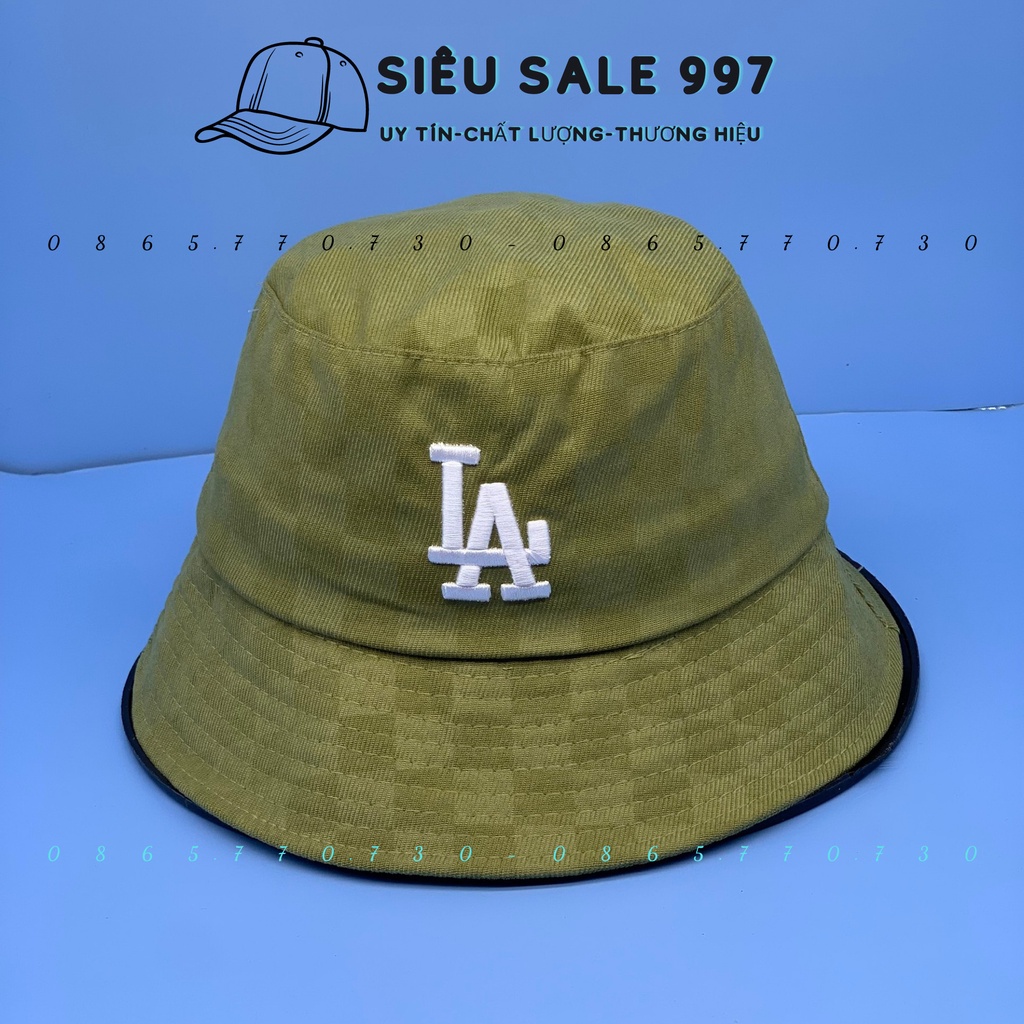 MŨ BUCKET CỤP L-A NHIỀU MÀU HỌA TIẾT CARO THỜI TRANG NAM NỮ PHONG CÁCH HÀN QUỐC