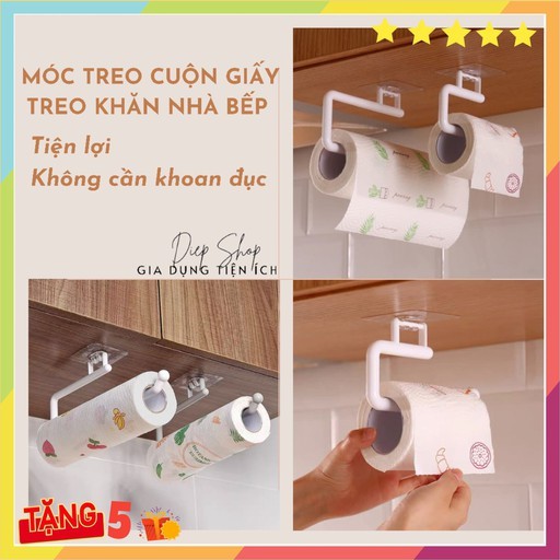 Móc treo đồ -Giá treo cuộn khăn giấy tiện lợi nhà bếp Giá treo khăn nhà tắm đa năng tiện lợi QC229
