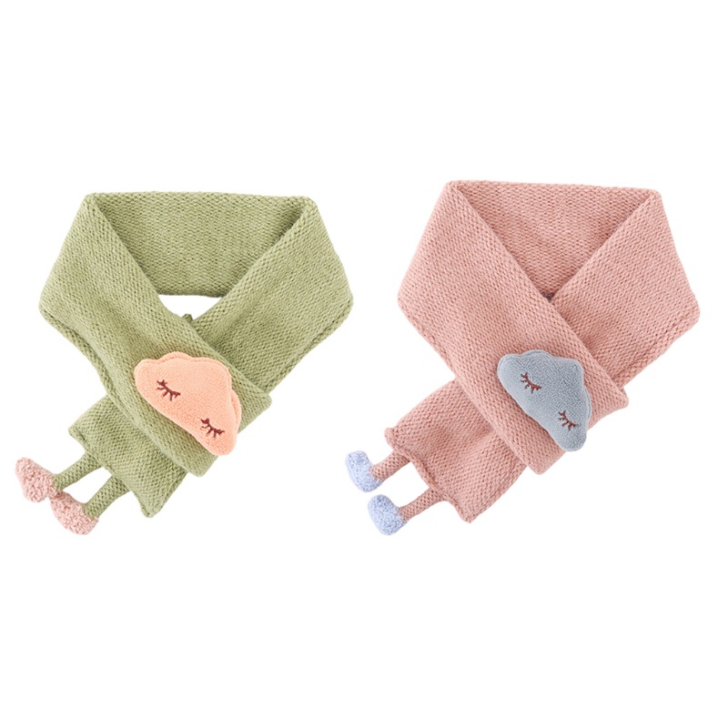 Khăn Choàng Cổ Dệt Kim Dày Dặn Màu Sắc Ngọt Ngào Thời Trang Mùa Đông Cho Nữ