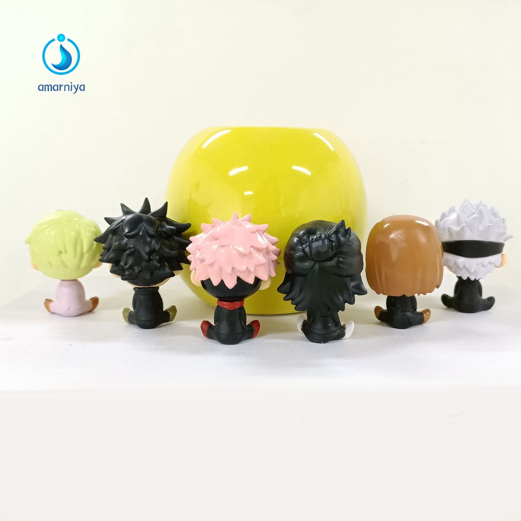 Bộ 6 mô hình đồ chơi nhân vật hoạt hình Jujutsu Kaisen mini bằng PVC cho bé