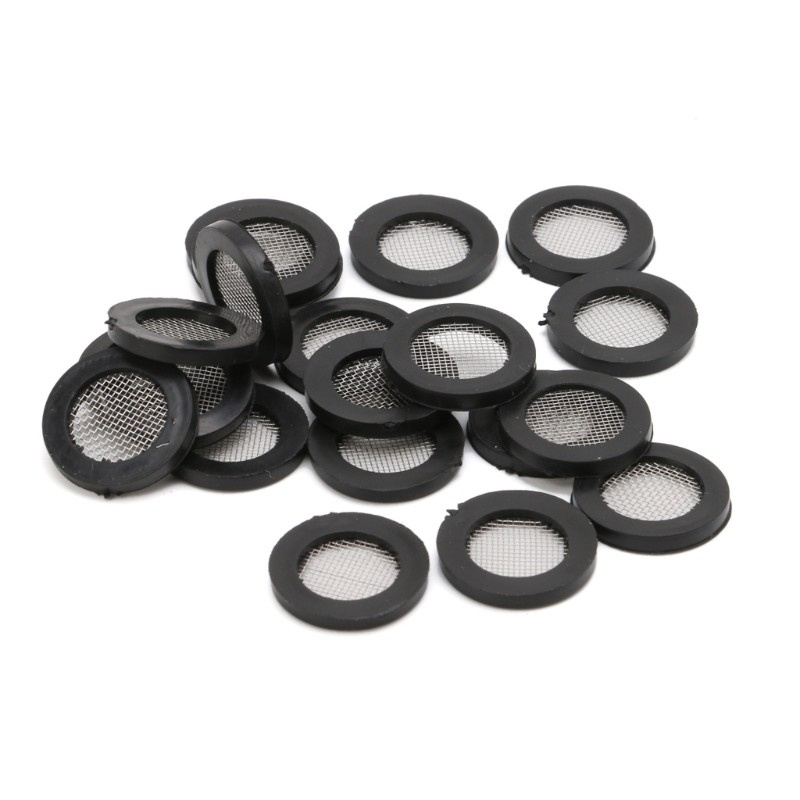 WER 20pcs Seal O-Ring Hose Gasket Flat Rubber Washer Filter Net for Faucet Grommet