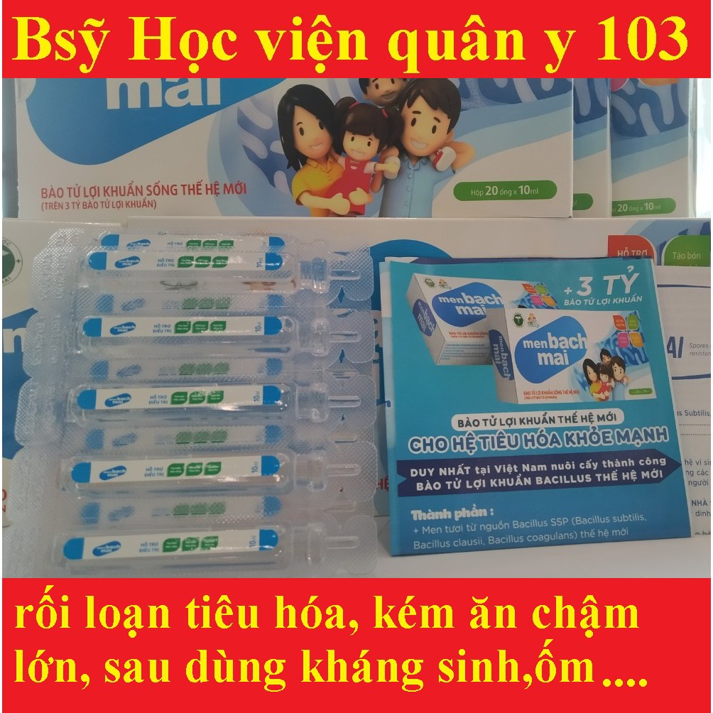 Men sống bạch mai thế hệ mới (dùng cho táo bón,tiêu chảy,kém ăn chậm lớn,men Gold vi sinh)