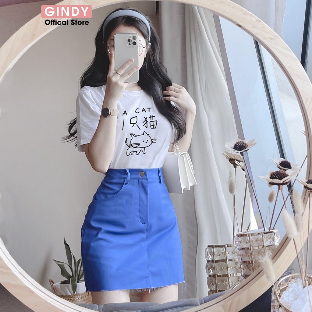 Chân váy chữ A GINDY Linh Miêu thời trang công sở trẻ trung hàng thiết kế V5103 | BigBuy360 - bigbuy360.vn