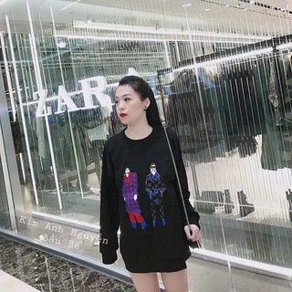 Áo nỉ mặt 2 người