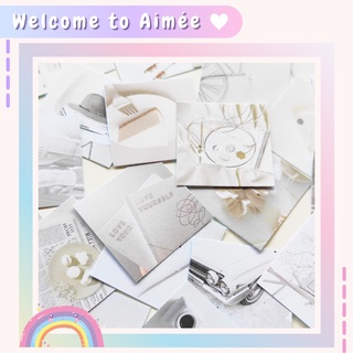 Sticker White Photo Trang Trí Sổ, Bulletjournal Set 24 miếng | Aimée