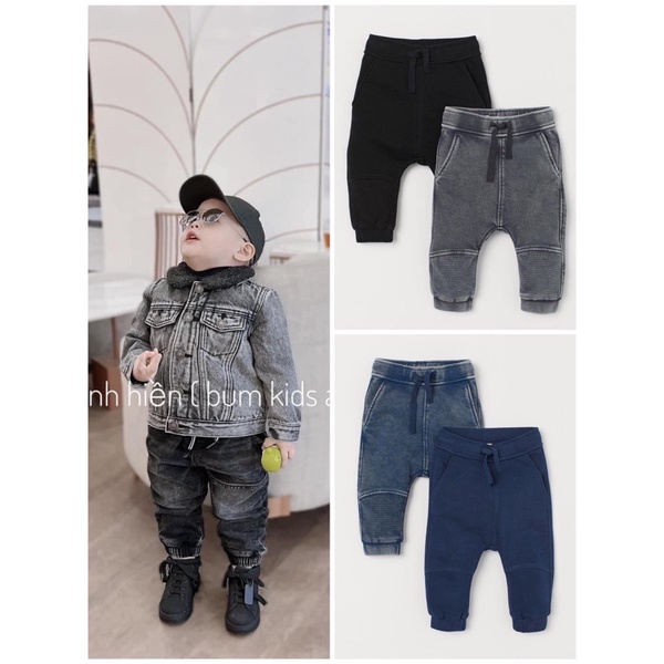 Set 2 quần nỉ da cá cho bé trai săn sale