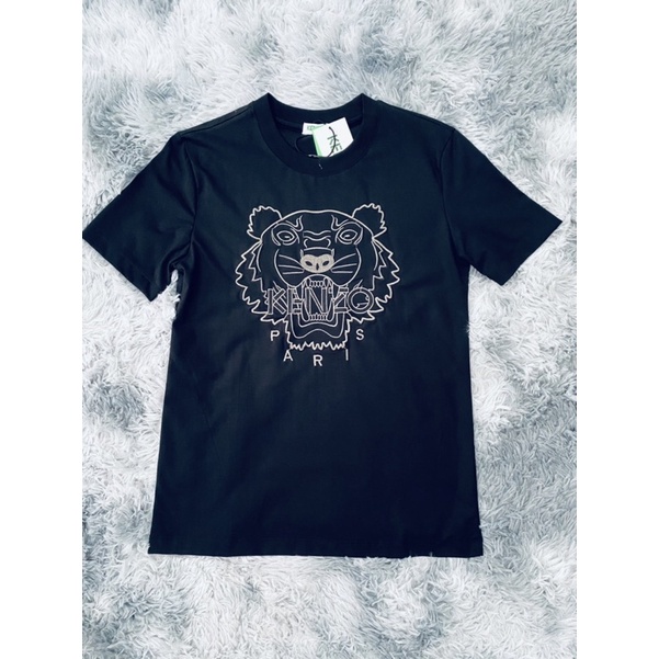 Áo thun cổ tròn tay ngắn thêu hình đầu hổ thời trang nam cao cấp KENZO