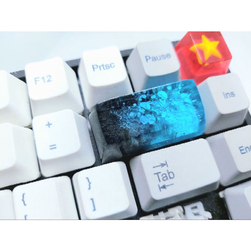 Keycap resin backspace 2u profile SA tone đen dương trang trí bàn phím cơ gaming