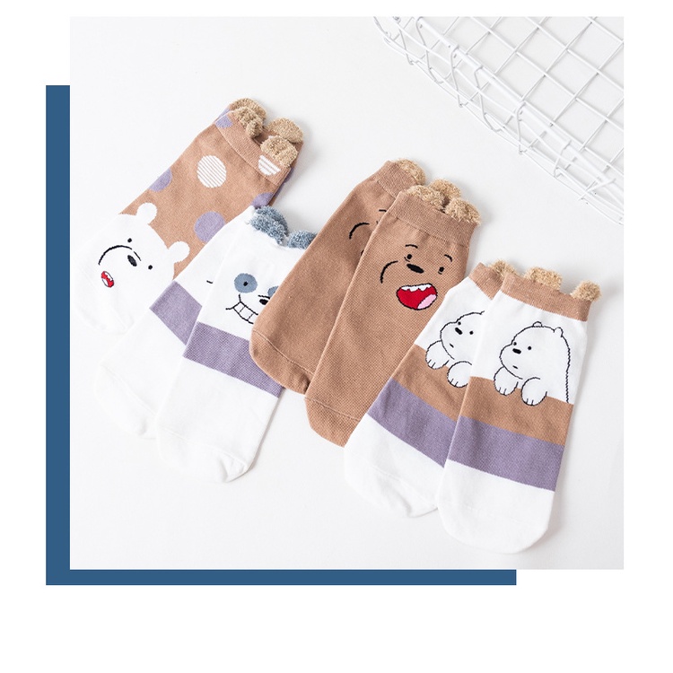 Vớ tất cổ ngắn gấu Pooh hoạt hình thú có tai