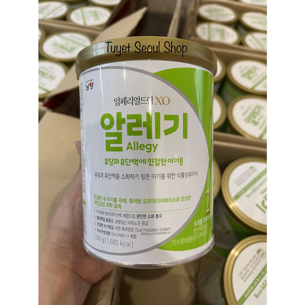 Sữa cho bé dị ứng đạm bò - sữa XO ALLEGY Hàn Quốc 350g, sữa dành cho bé từ 6 tháng trở lên