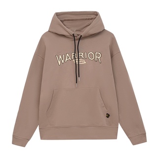 Áo hoodie warrior nâu vải chân cua, form rộng