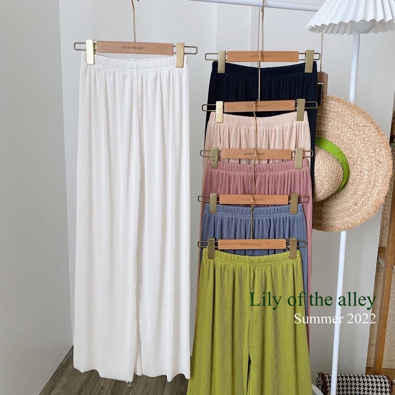 Quần suông gân phong cách Ulzzang Hàn Quốc