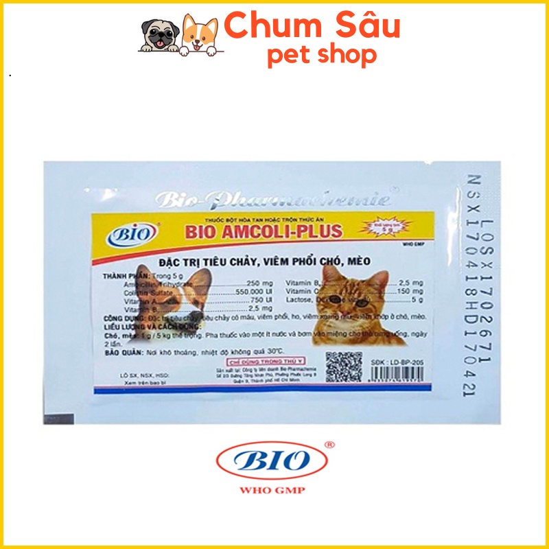 Bột Bio Pharmachemie HỖ TRỢ TIÊU HÓA VÀ ĐƯỜNG HÔ HẤP CHÓ MÈO