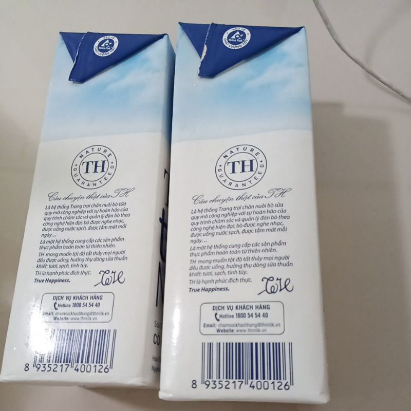 Sữa tươi tiệt trùng TH  true milk có đường 1 lít.
