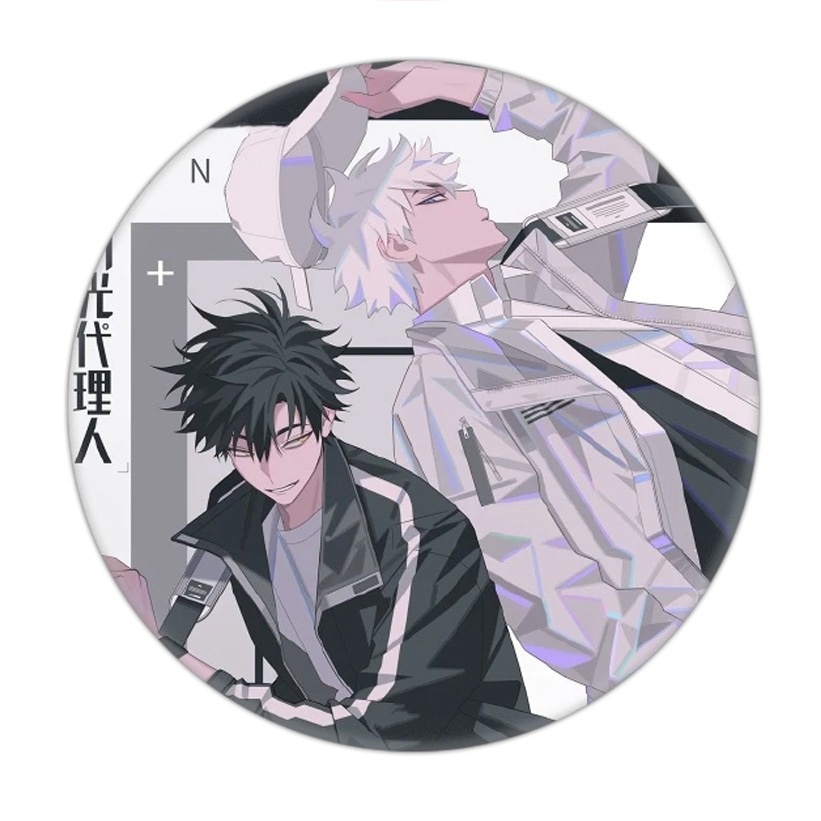 Huy hiệu IN HÌNH Người đại diện thời gian Link Click anime chibi dễ thương tiện lợi