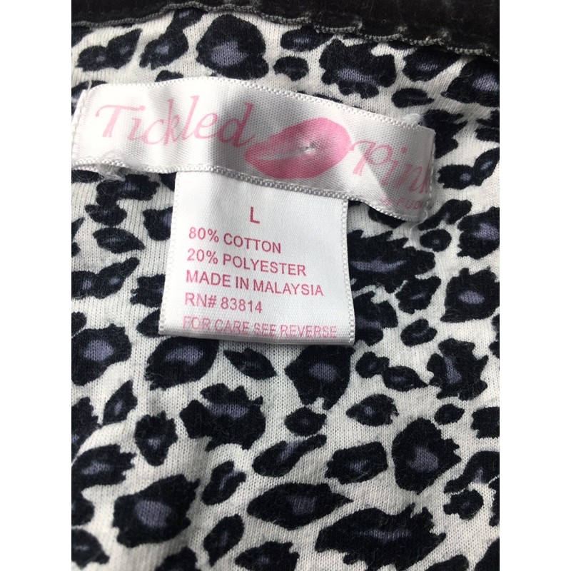 Áo khoác có nón dây kéo nhung size L- Tickled Pink- áo hoodie zip nhung USED