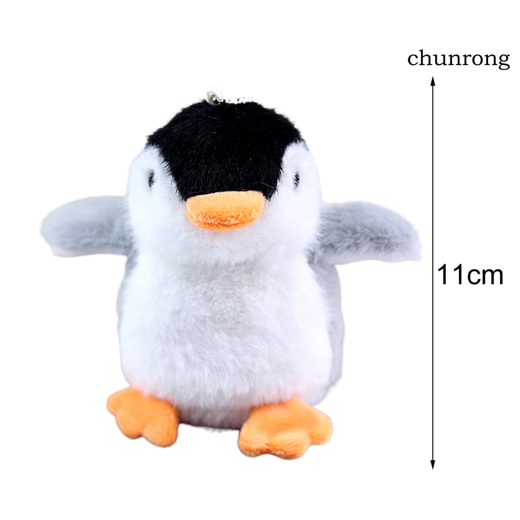 Cr Móc Khóa Hình Chim Cánh Cụt 3D Nhồi Bông Mắt To Dễ Thương