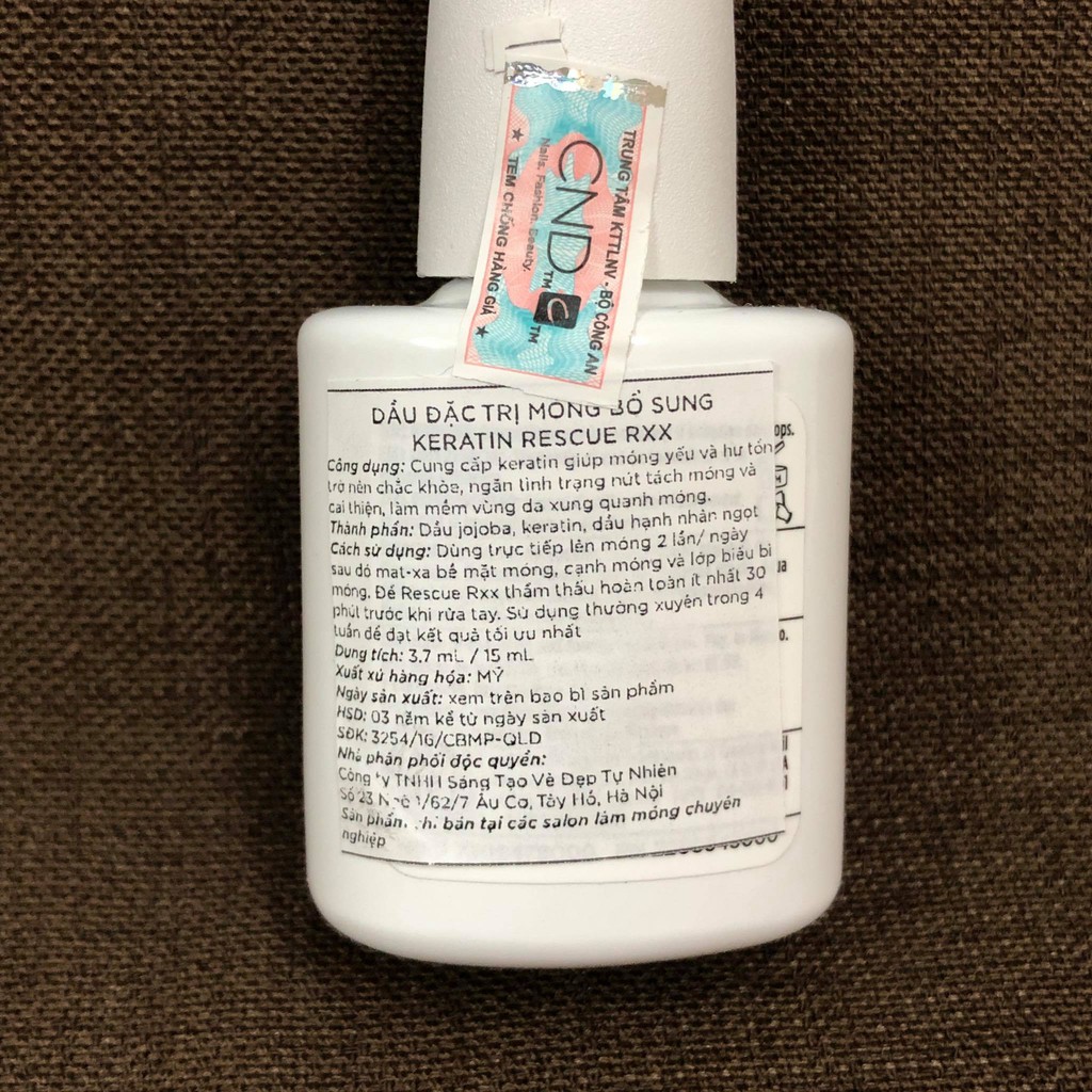 Dưỡng Móng CND RescueRxx 15ml, Dầu dưỡng móng bổ sung Keratin
