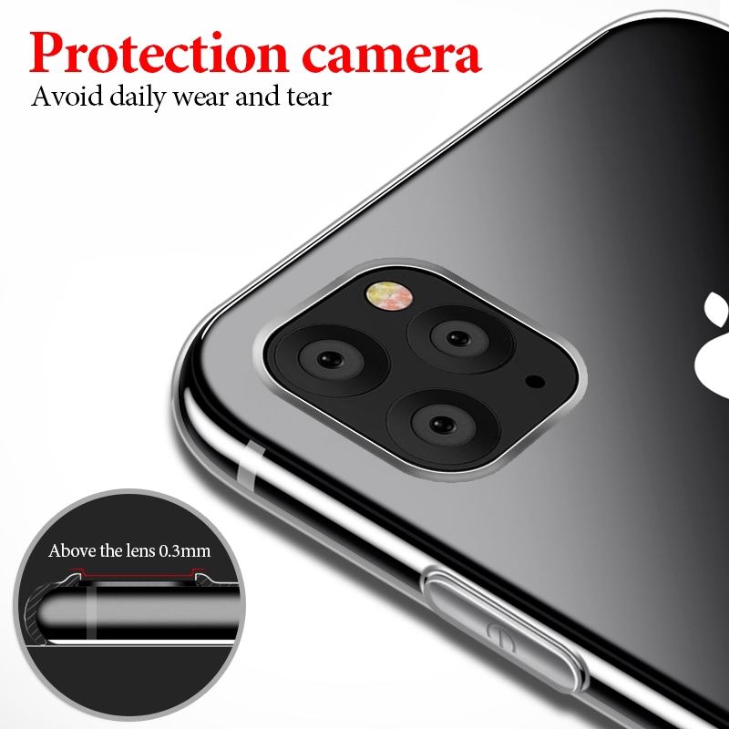 Ốp điện thoại TPU trong suốt chống sốc cho IPhone 11 5.8 inch / 11 Pro Max 6.1 6.5 inch | BigBuy360 - bigbuy360.vn