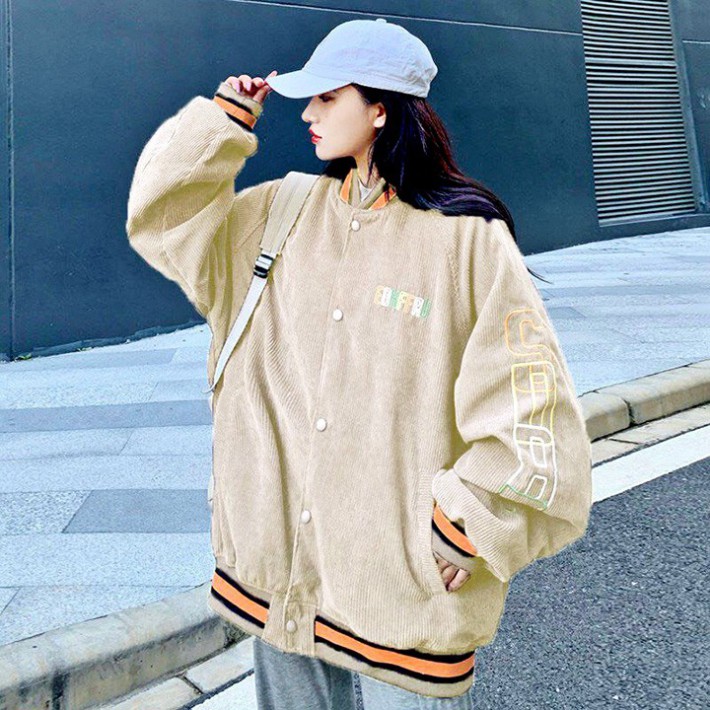 ÁO KHOÁC KAKI NHUNG GÂN Thêu EOHFFU (M2840 - Kèm Ảnh Thật) (Tino Shop) | BigBuy360 - bigbuy360.vn