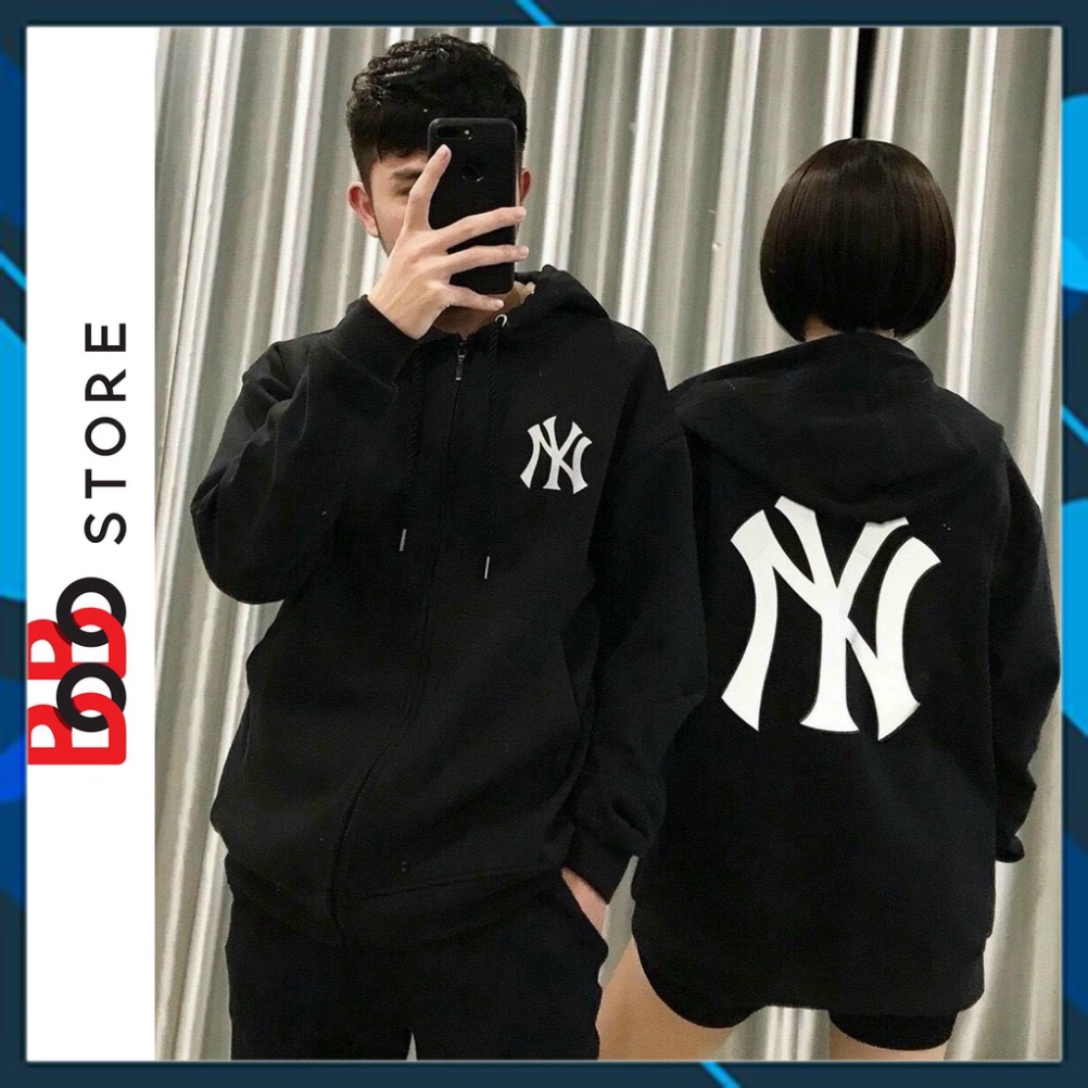 @ Áo khoác nỉ in chữ NY form rộng dành cho nam nữ - BoBo Store @