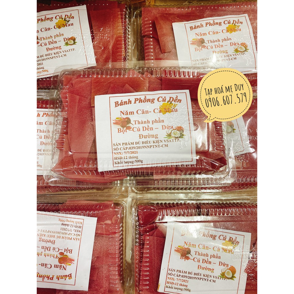 Bánh phồng Thanh Long - Củ Dền Năm Căn - Cà Mau