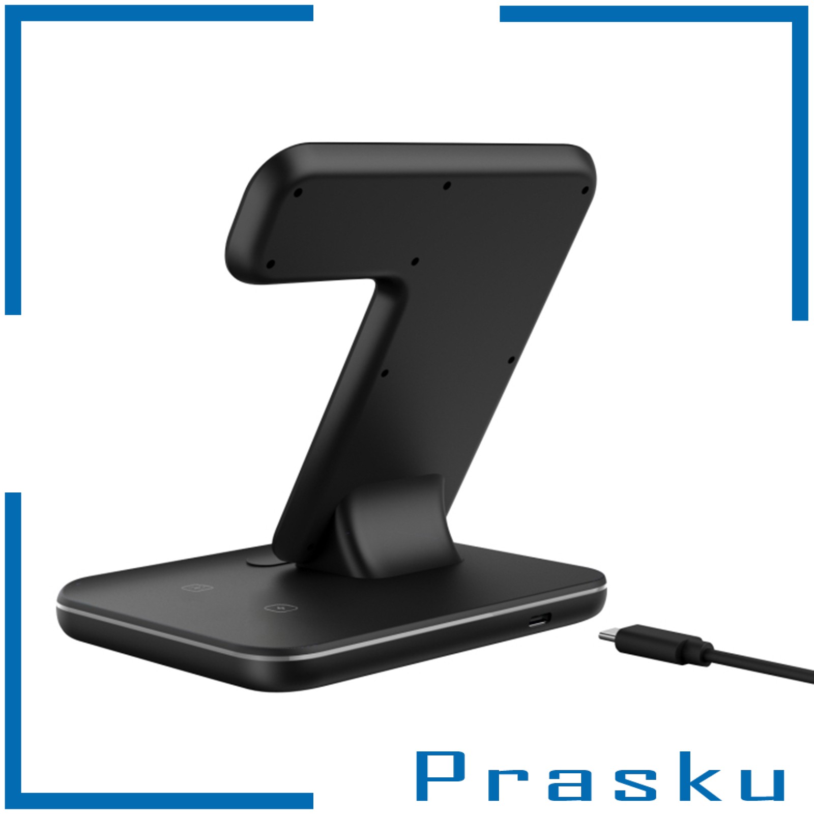 [PRASKU] Wireless Charger Stand, 15W Fast Wireless Charge Station 3 in 1 Charging for Apple Watch, for Airpods, for iPhone 11/11pro/X/XS/XR/Xs Max/8/8 Plus