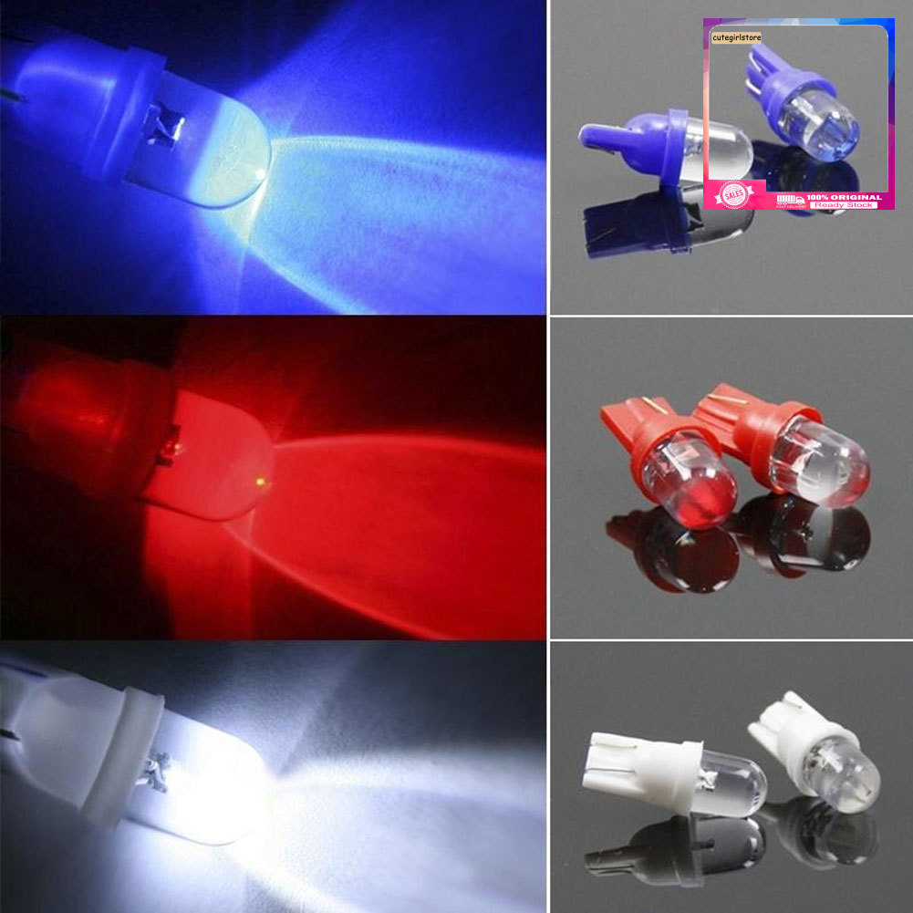 QT_2/10Pcs LED Car Auto Wedge Light Side Dashboard Number Plate Lamp Bulb