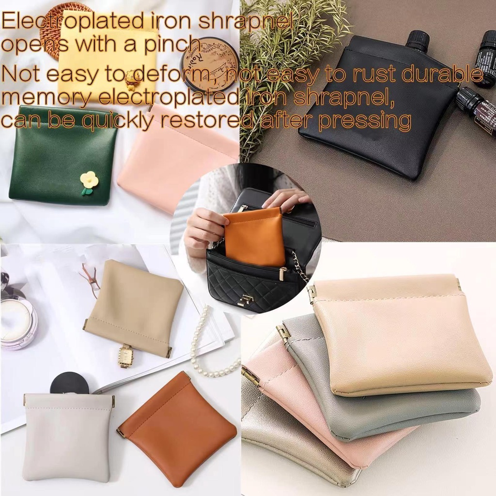 Túi Đựng Mỹ Phẩm / Tiền Xu / Mỹ Phẩm Bằng Da Cừu Chống Thấm Nước Đa Năng Tiện Dụng Cho Nữ