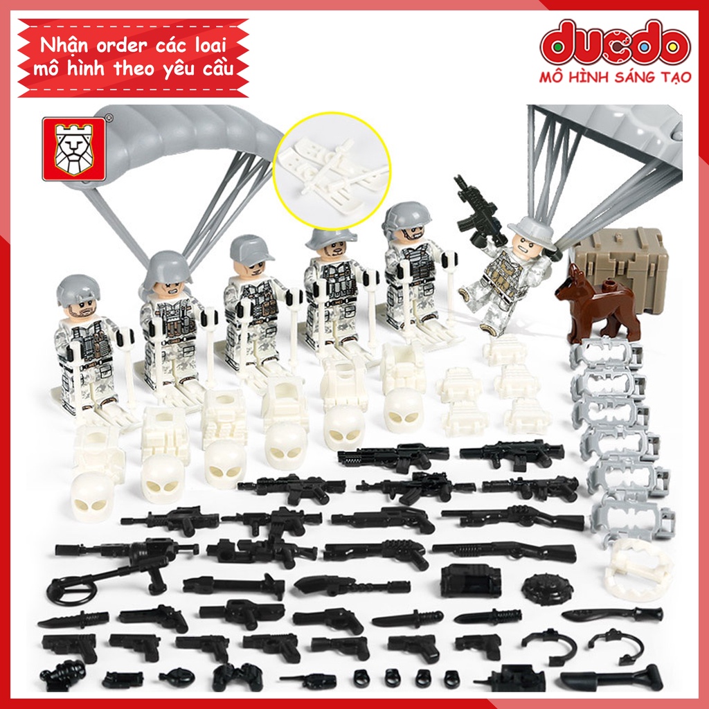 Biệt đội 6 lính cảnh sát SWAT chiến binh mùa đông - Đồ chơi Lắp ghép Xếp hình Mini Minifigures Army TBS 83-88 Mô hình